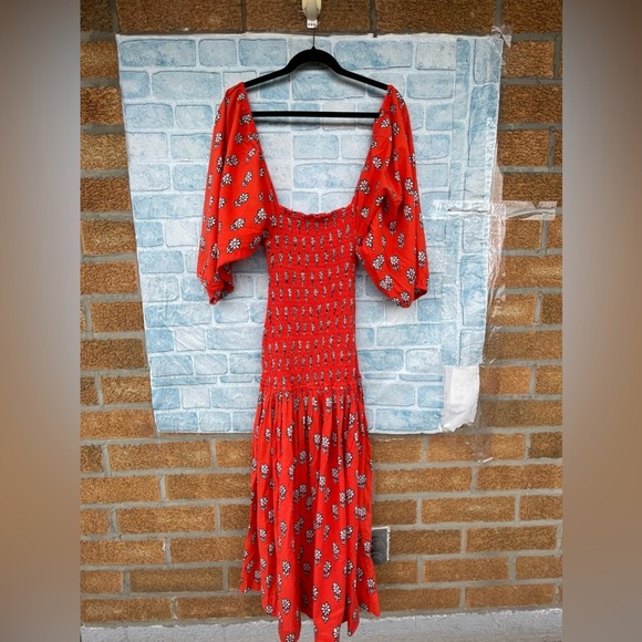 RHODE Harper Smocked Printed floral size xs - Picture 3 of 15